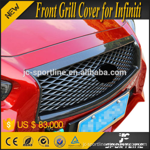 Carbon Front Grill Trim Cover for Infiniti Q50 14-16